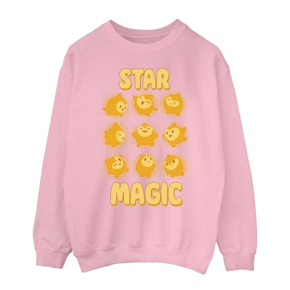 Wish Womens/Ladies Star Magic Tile Sweatshirt / Baby Pink